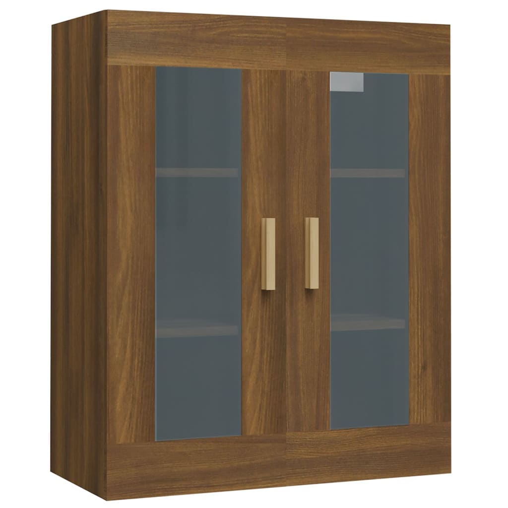 Hengende veggskap brun eik 69,5x34x90 cm