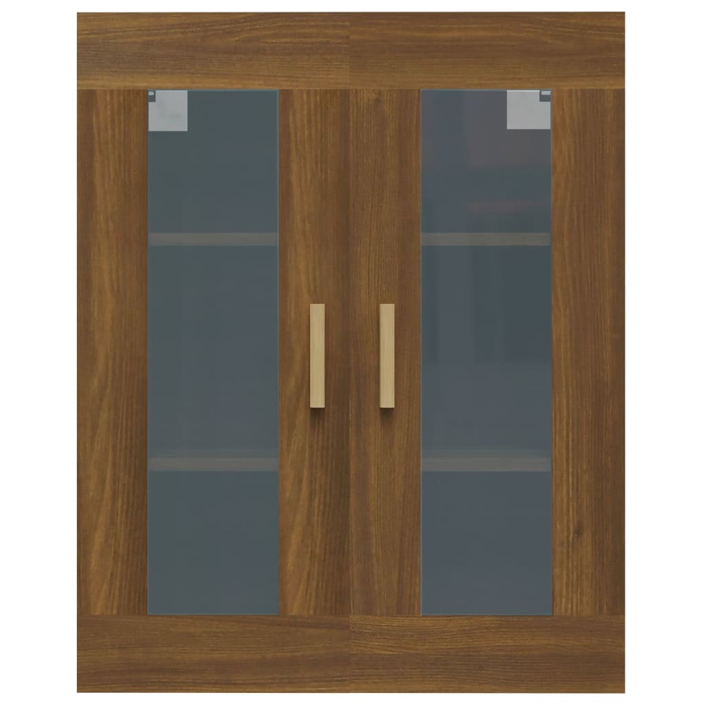 Hengende veggskap brun eik 69,5x34x90 cm