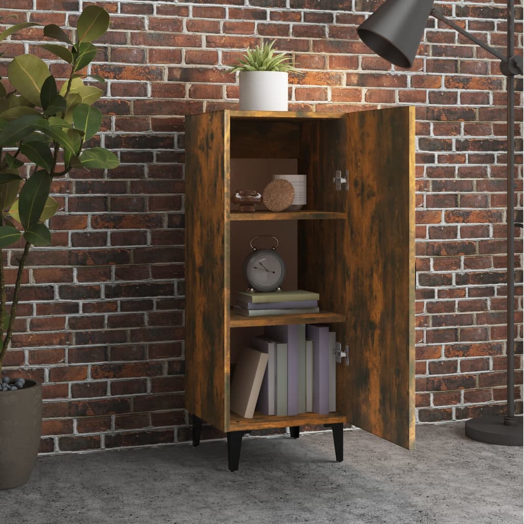 Skjenk røkt eik 34,5x34x90 cm konstruert tre