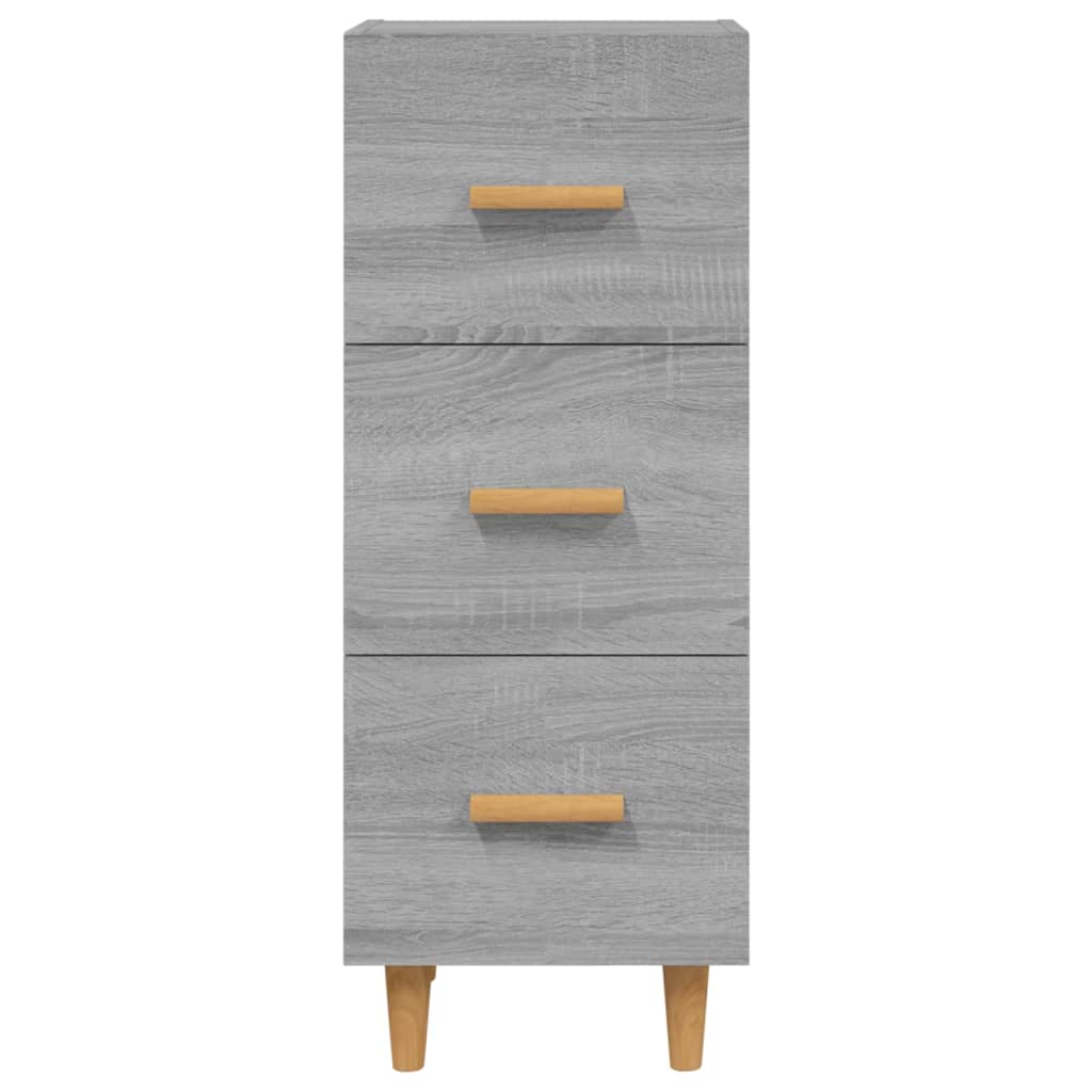 Skjenk grå sonoma 34,5x34x90 cm konstruert tre
