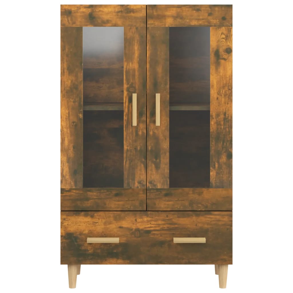 Highboard røkt eik 70x31x115 cm konstruert tre