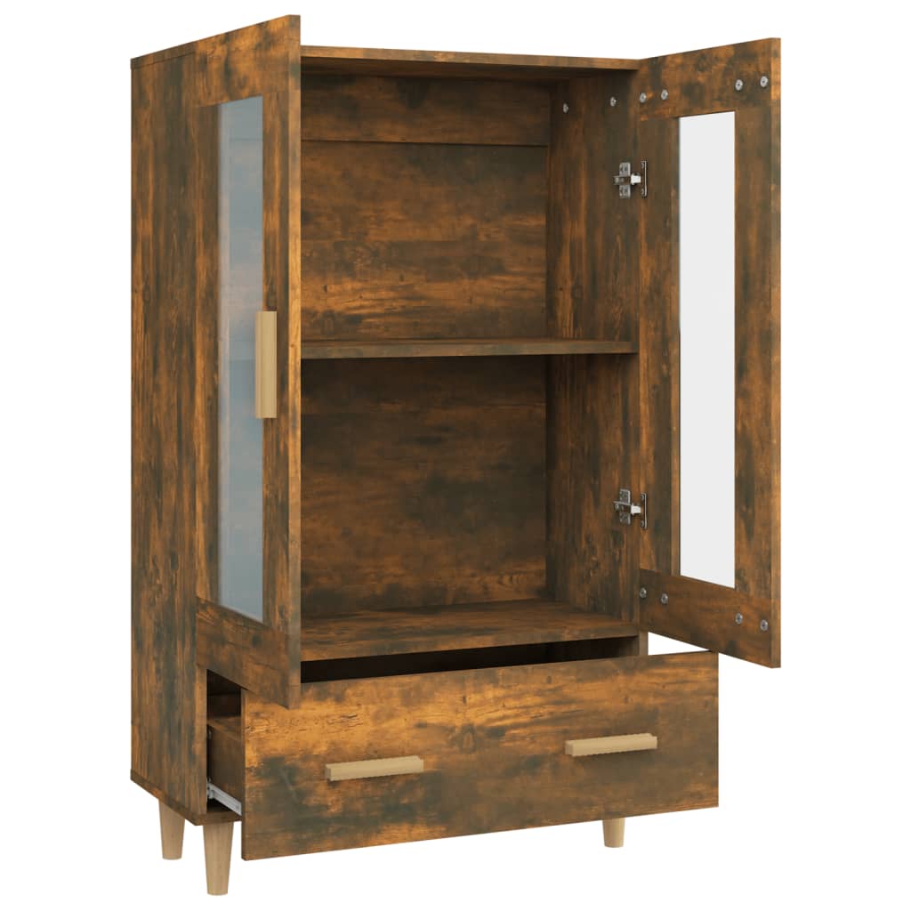 Highboard røkt eik 70x31x115 cm konstruert tre