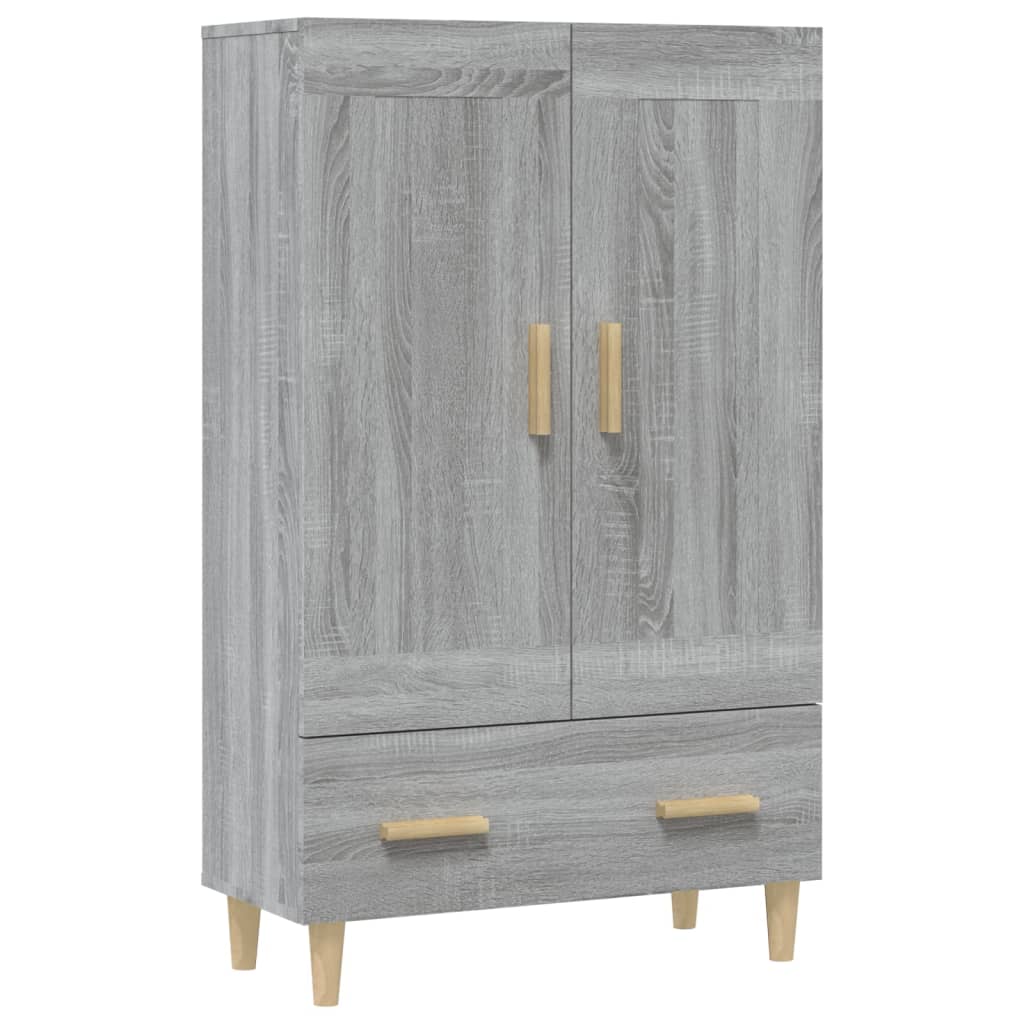 Highboard grå sonoma 70x31x115 cm konstruert tre