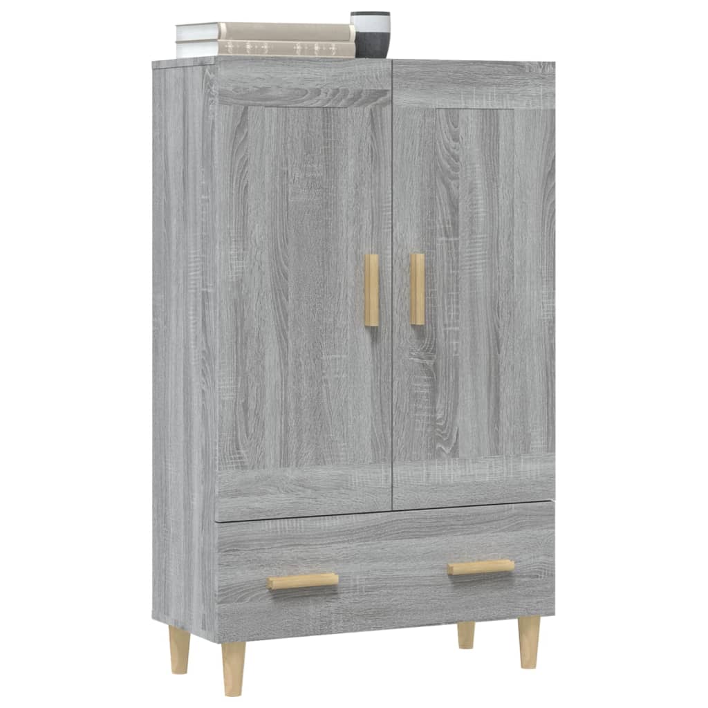 Highboard grå sonoma 70x31x115 cm konstruert tre