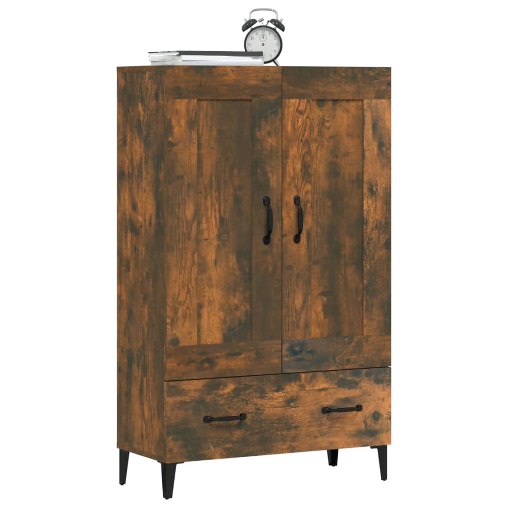 Highboard røkt eik 70x31x115 cm konstruert tre
