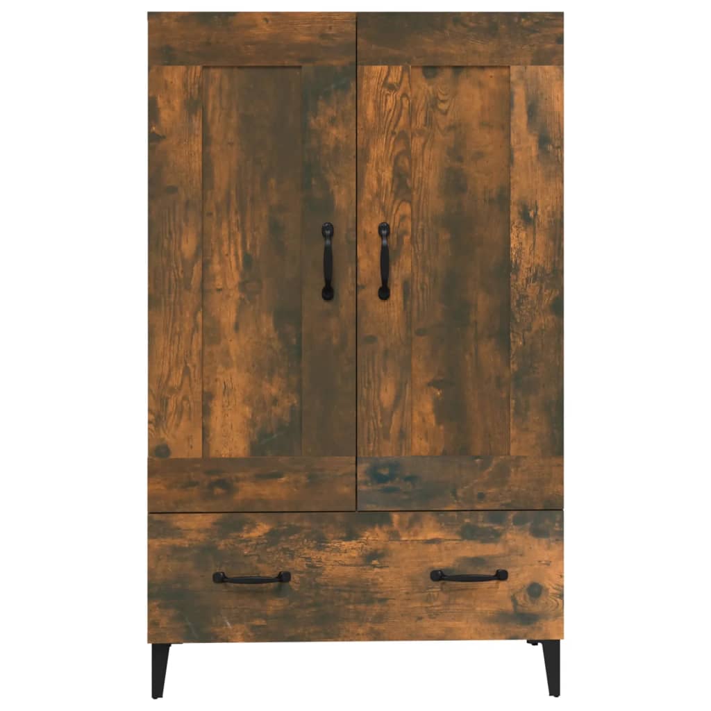 Highboard røkt eik 70x31x115 cm konstruert tre