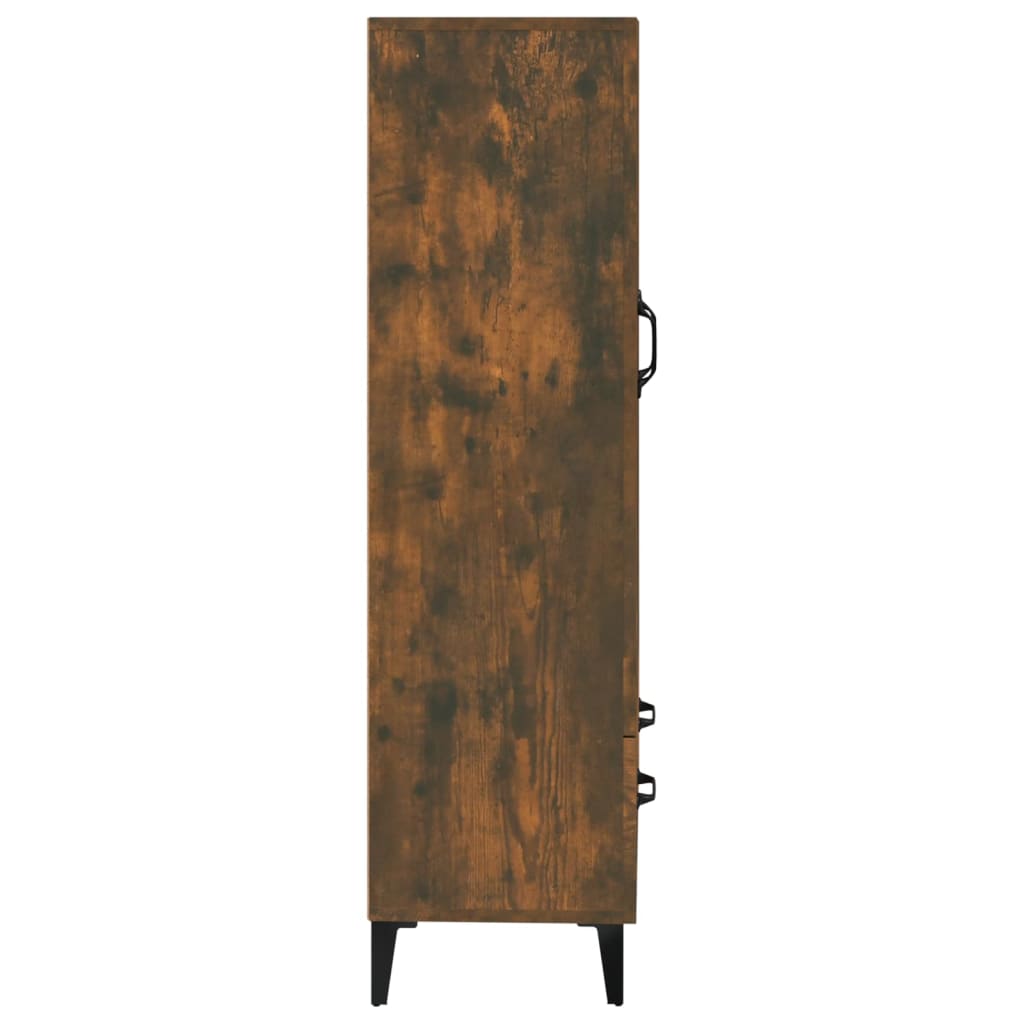 Highboard røkt eik 70x31x115 cm konstruert tre