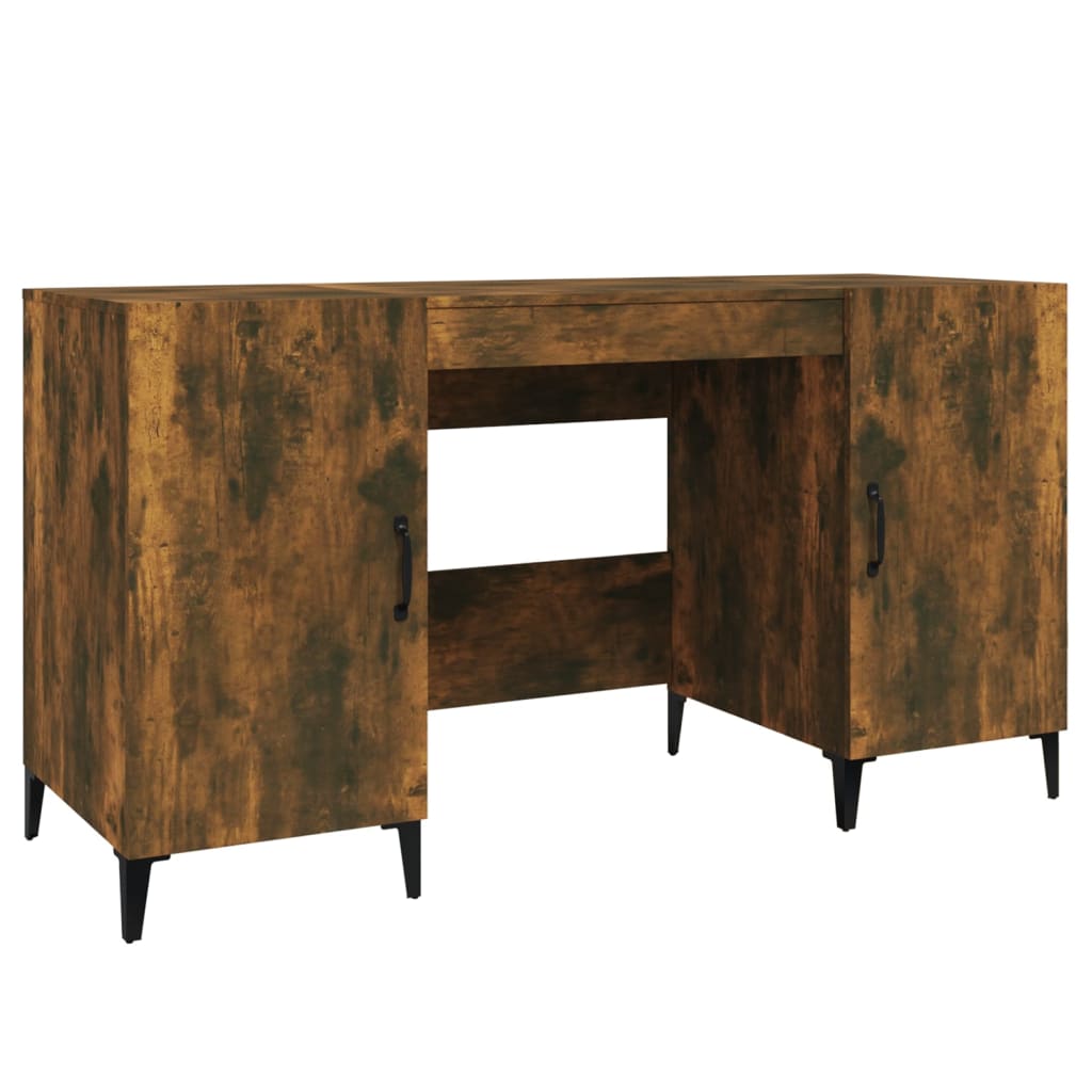 Skrivebord røkt eik 140x50x75 cm konstruert tre