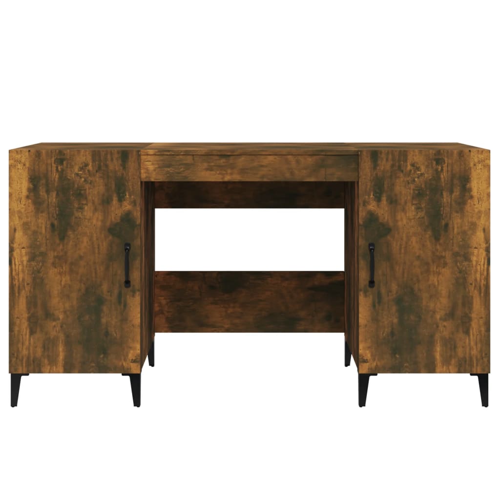 Skrivebord røkt eik 140x50x75 cm konstruert tre