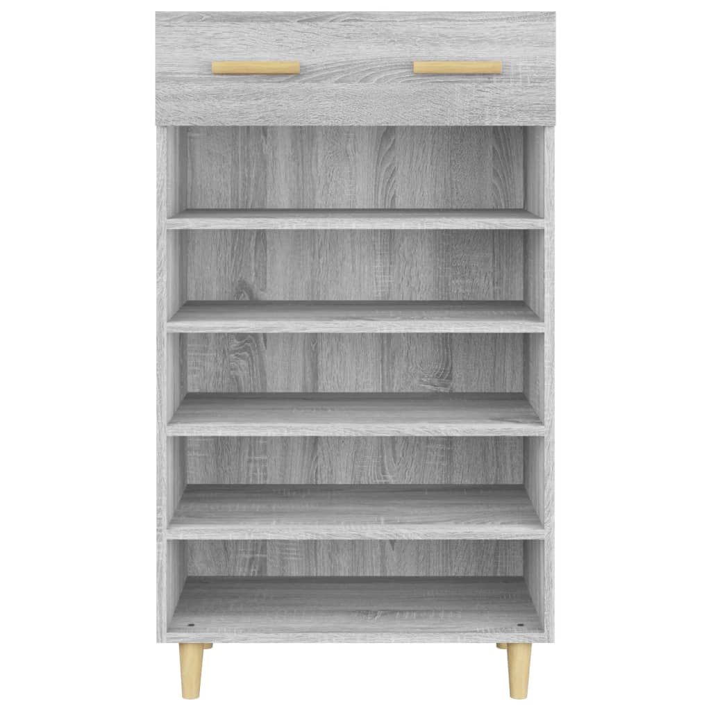 Skohylle grå sonoma 60x35x105 cm konstruert tre