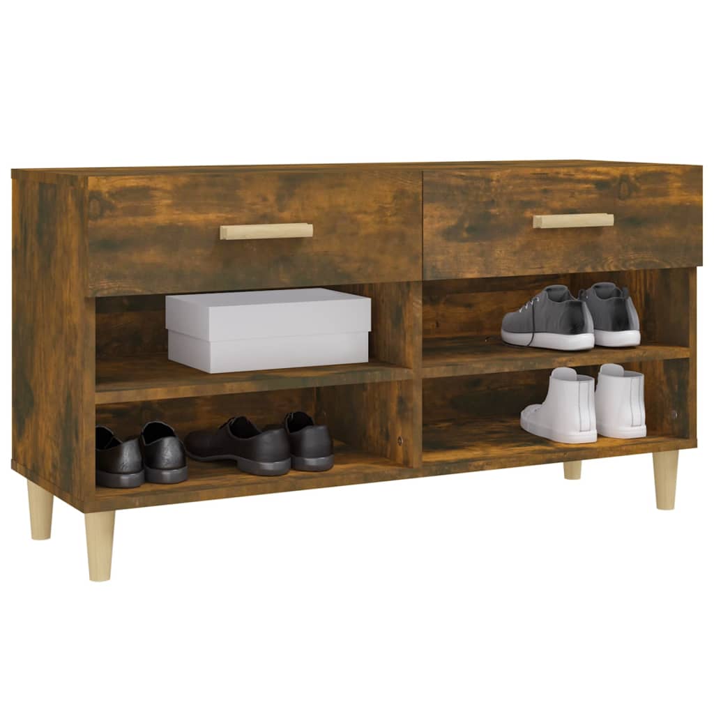 Skoskap røkt eik 102x35x55 cm konstruert tre