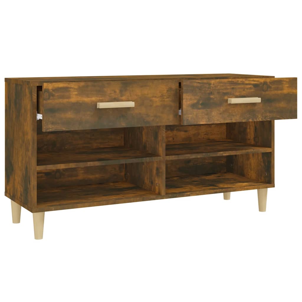 Skoskap røkt eik 102x35x55 cm konstruert tre