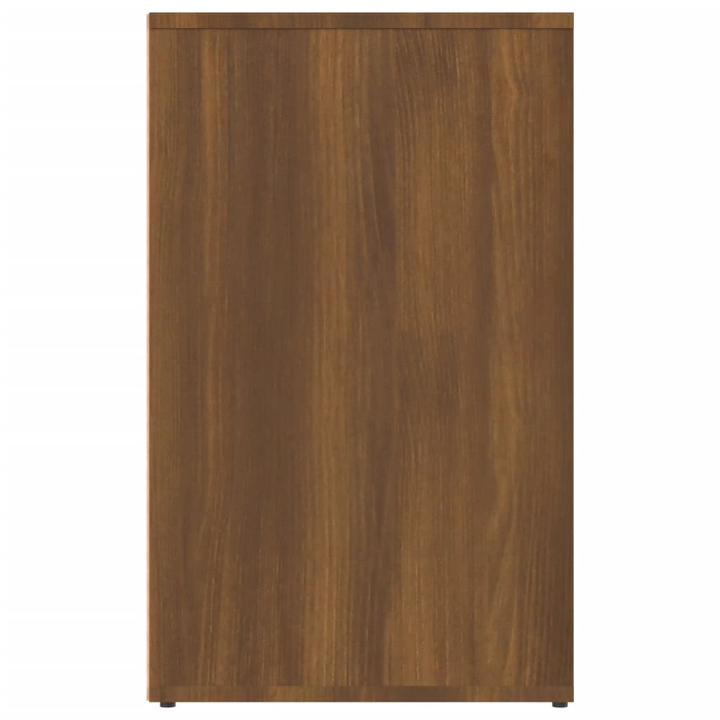 Sminkeskap brun eik 80x40x65 cm konstruert tre