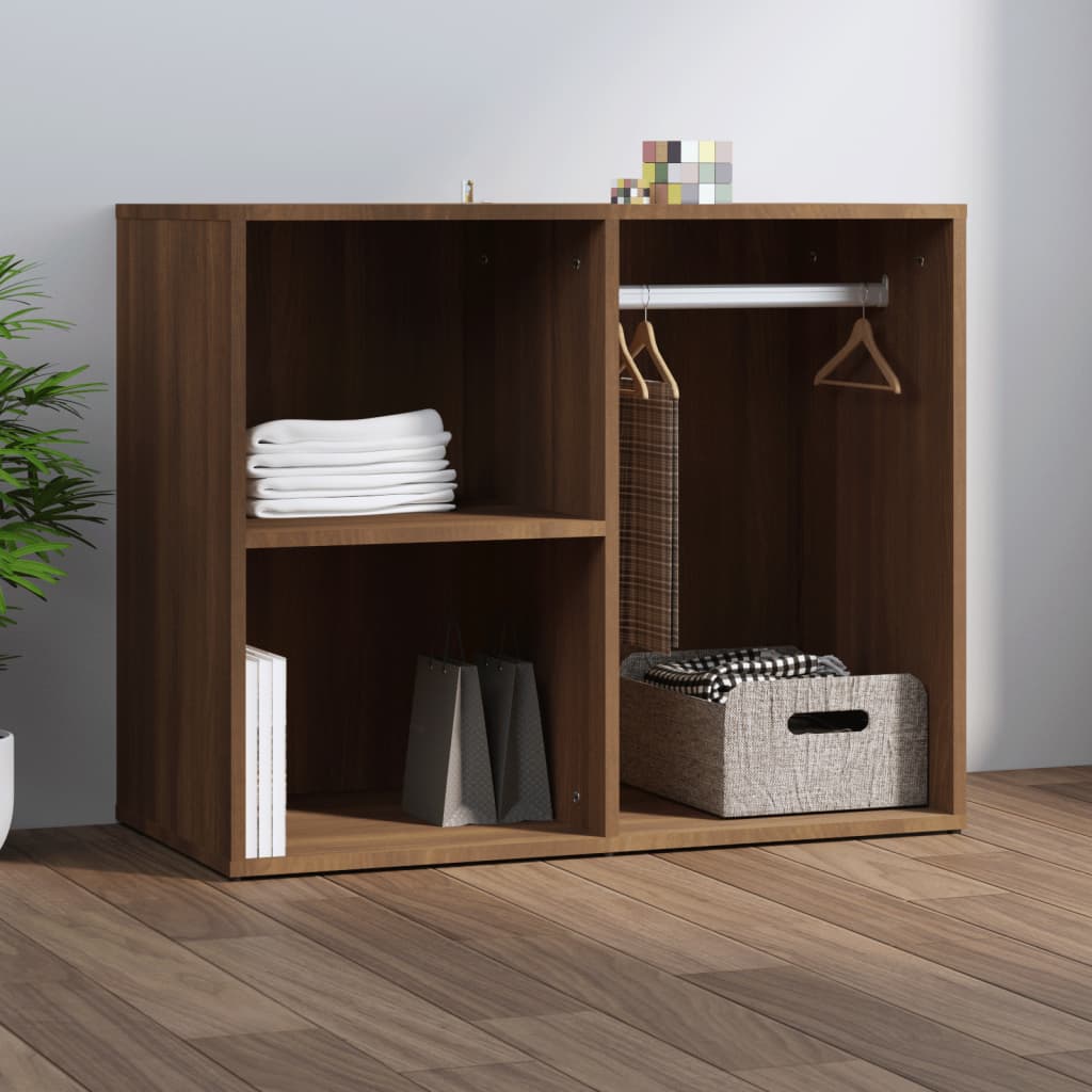 Sminkeskap brun eik 80x40x65 cm konstruert tre