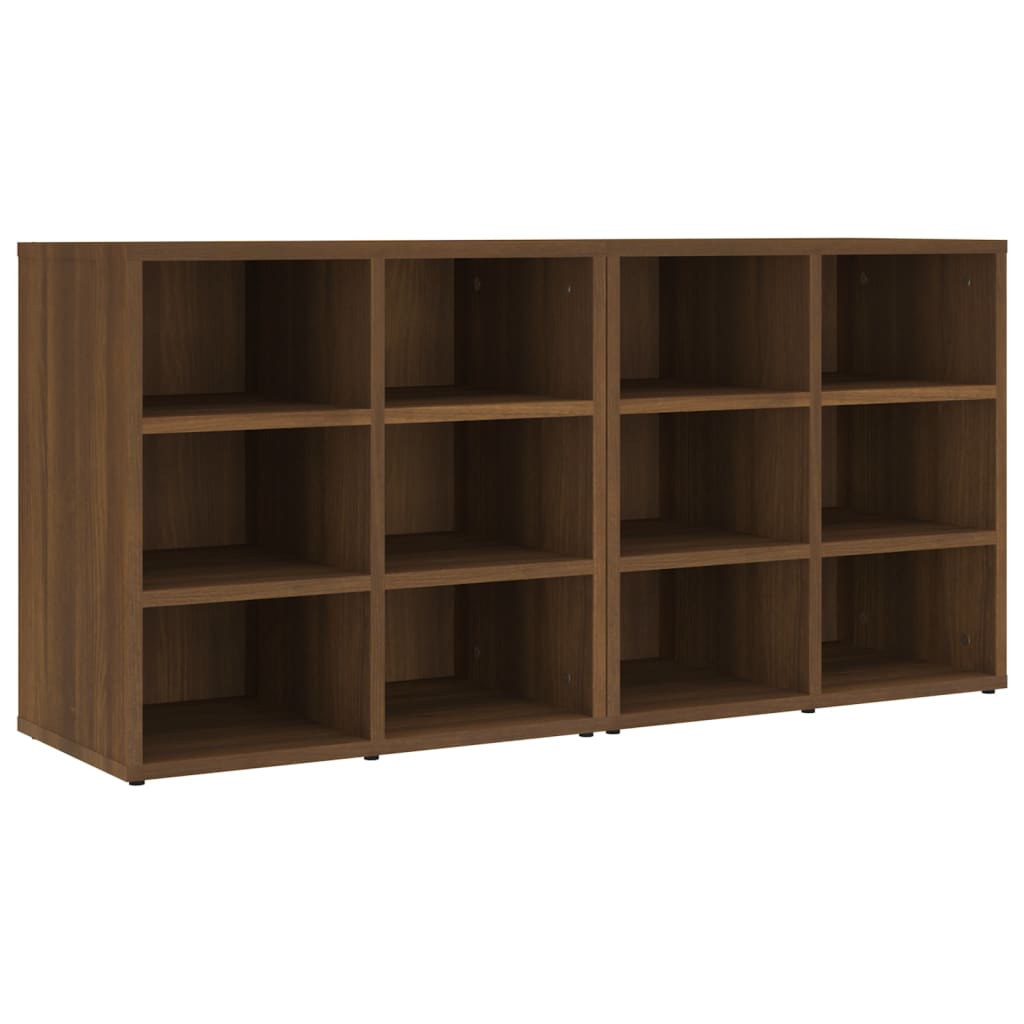 Skoskap 2 stk brun eik 52,5x30x50 cm