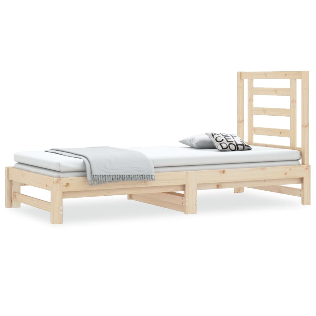 Uttrekkbar dagseng 2x(90x190) cm heltre furu