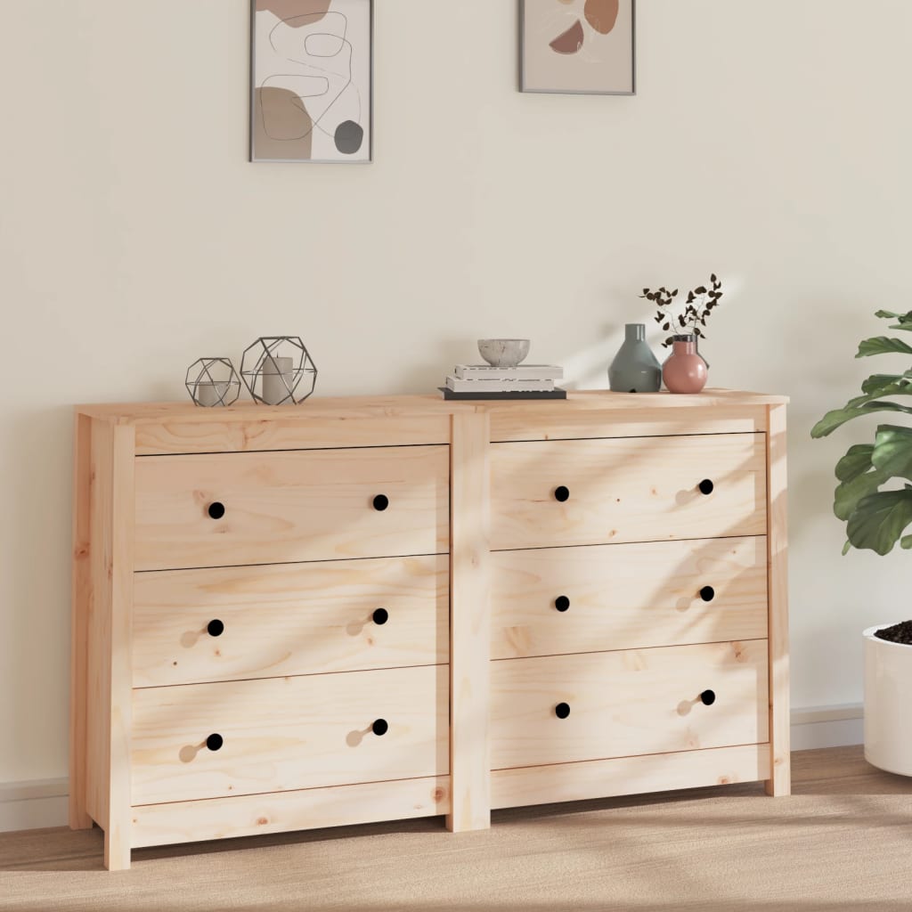 Skjenk 140x35x80 cm heltre furu vidaXL