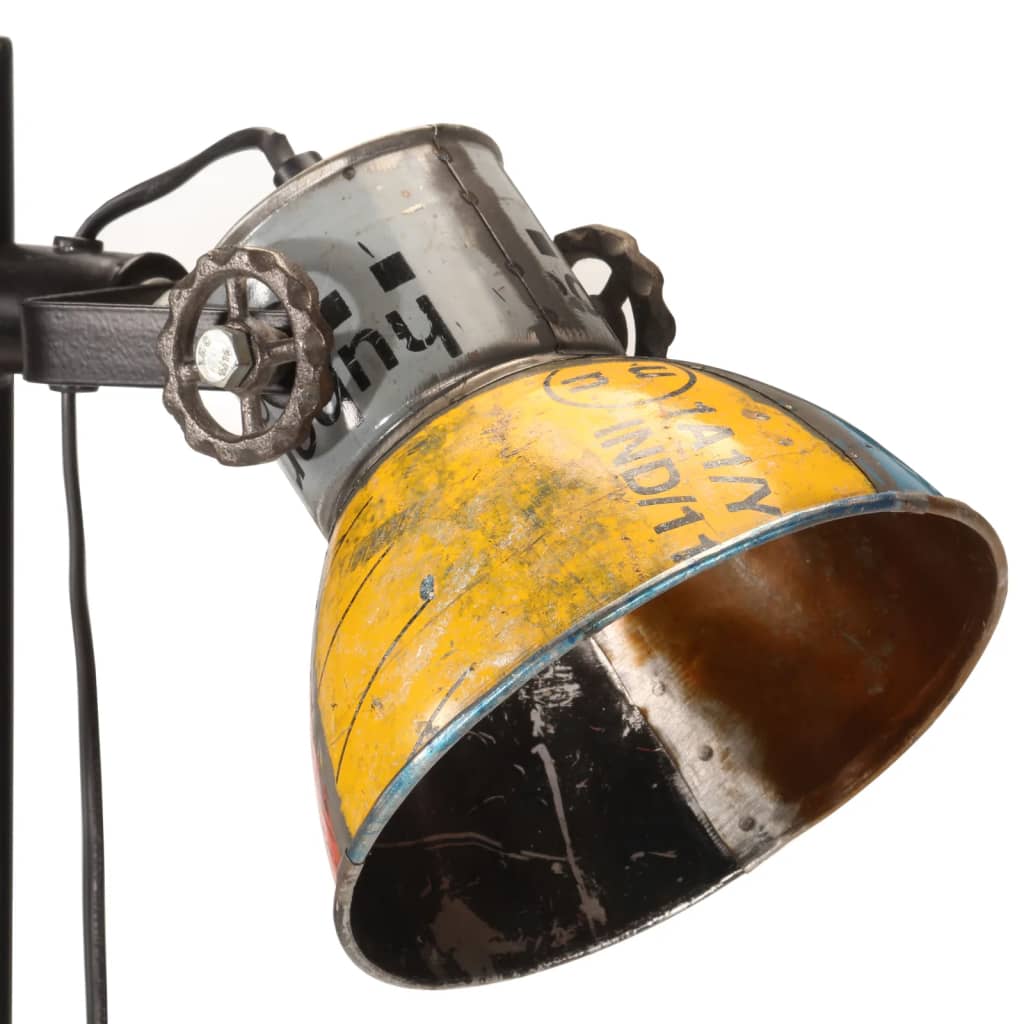 Gulvlampe med 2 lampeskjermer flerfarget E27