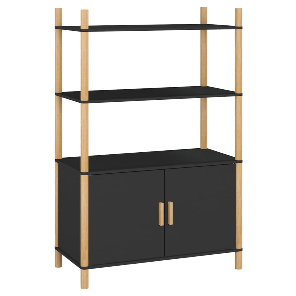 Highboard svart 80x40x121 cm konstruert tre