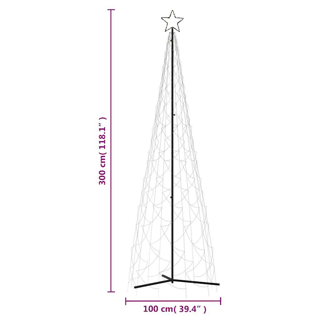 Julekongletre varm hvit 500 LED-lys 100x300 cm