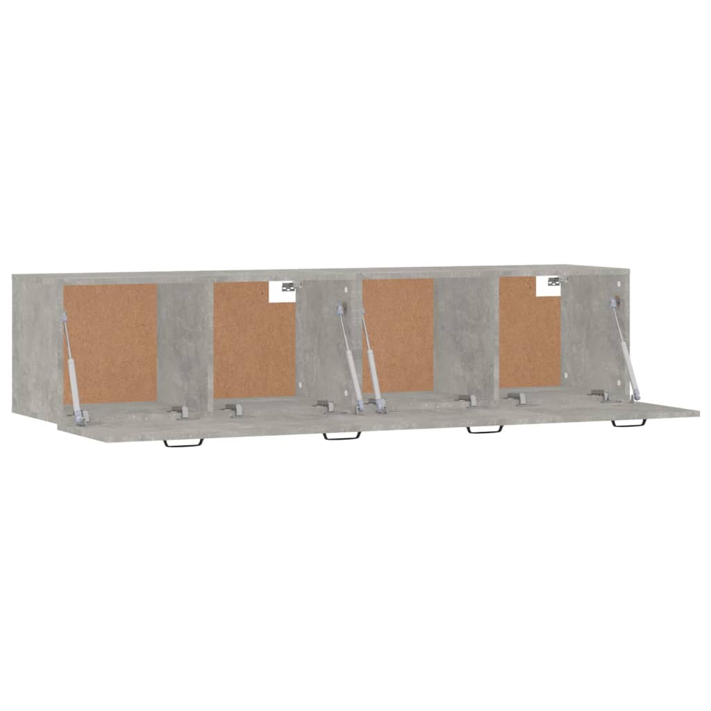 Veggskap 2 stk betonggrå 60x36,5x35 cm konstruert tre