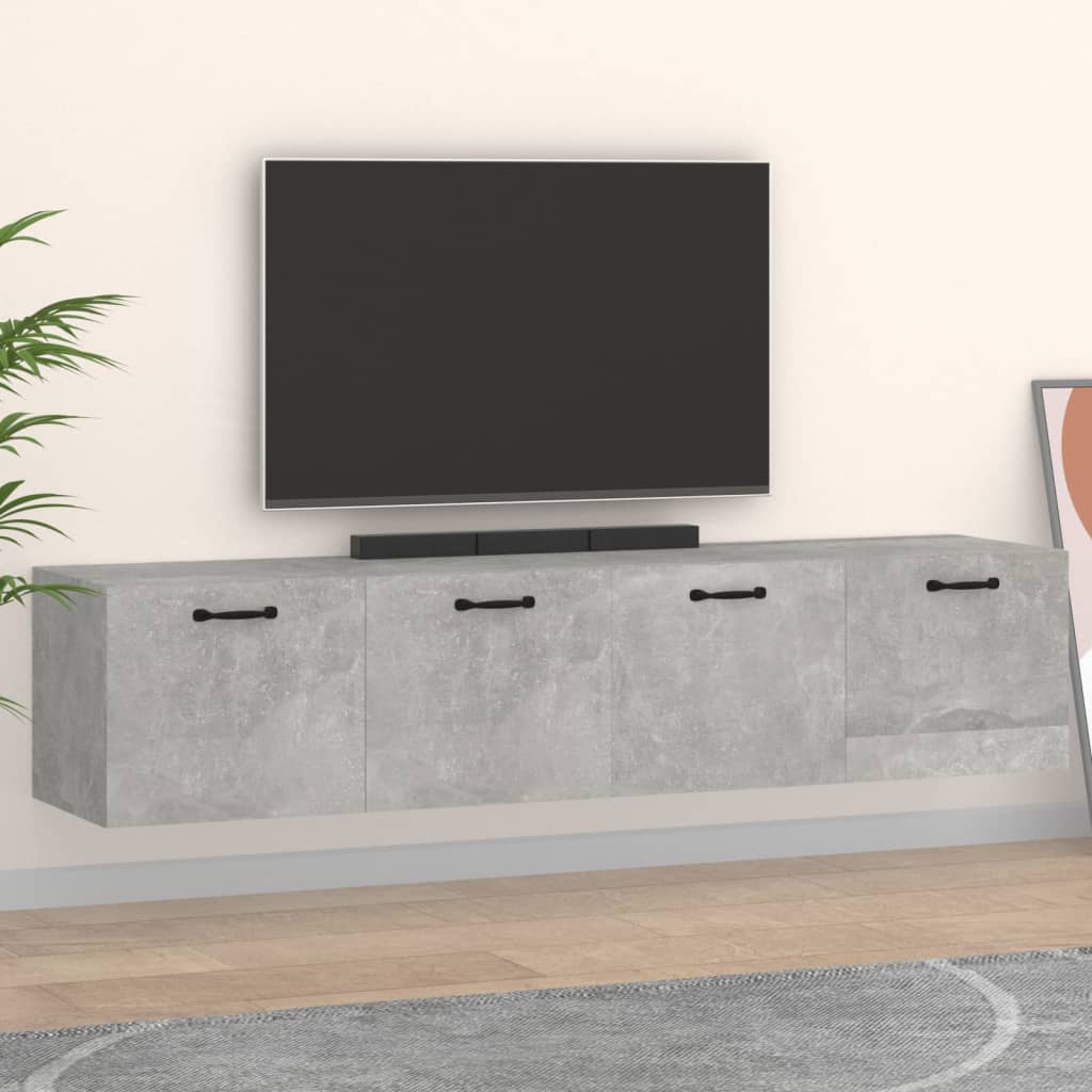 Veggskap 2 stk betonggrå 60x36,5x35 cm konstruert tre