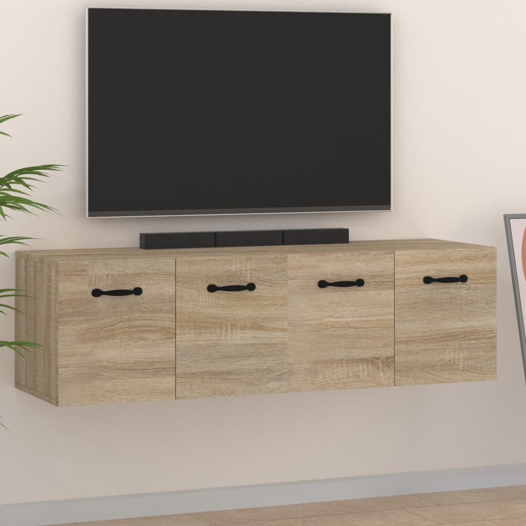 Veggskap 2 stk sonoma eik 80x35x36,5 cm konstruert tre