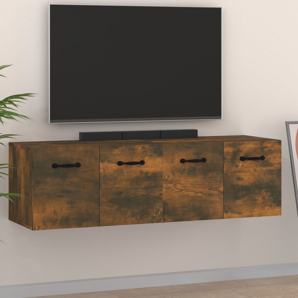Veggskap 2 stk røkt eik 80x35x36,5 cm konstruert tre