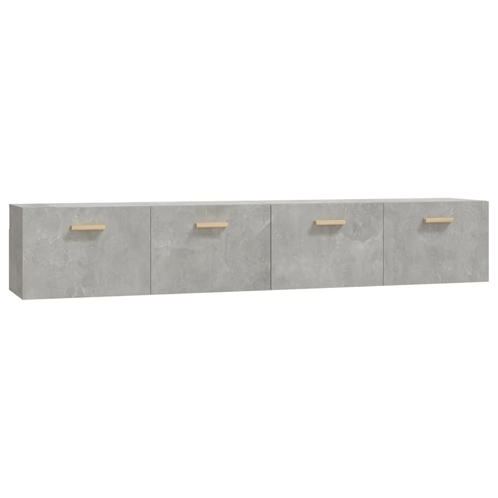 Veggskap 2 stk betonggrå 100x36,5x35 cm konstruert tre