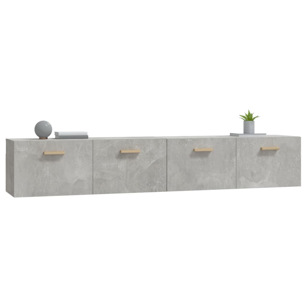 Veggskap 2 stk betonggrå 100x36,5x35 cm konstruert tre