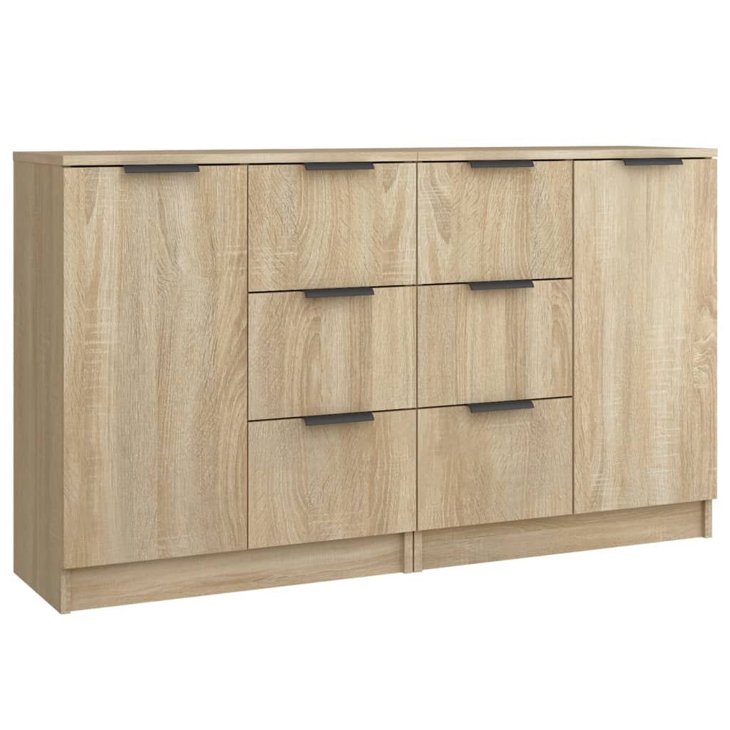 Skjenker 2 stk sonoma eik 60x30x70 cm konstruert tre