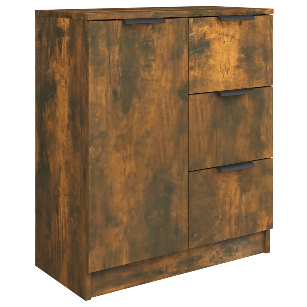 Skjenker 2 stk røkt eik 60x30x70 cm konstruert tre