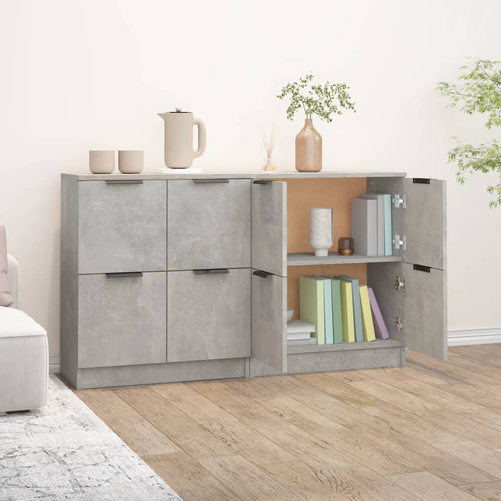 Skjenker 2 stk betonggrå 60x30x70 cm konstruert tre