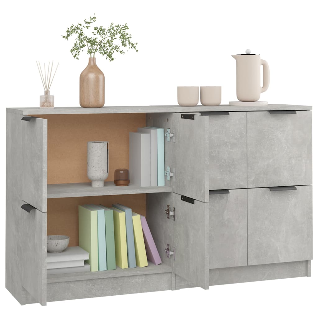 Skjenker 2 stk betonggrå 60x30x70 cm konstruert tre