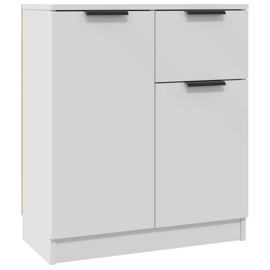 Skjenker 2 stk hvit 60x30x70 cm konstruert tre