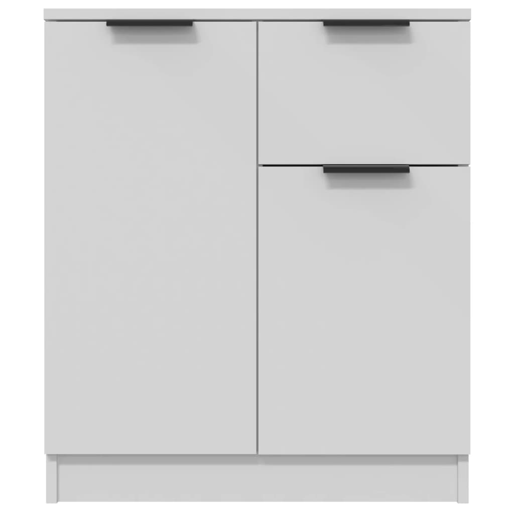Skjenker 2 stk hvit 60x30x70 cm konstruert tre