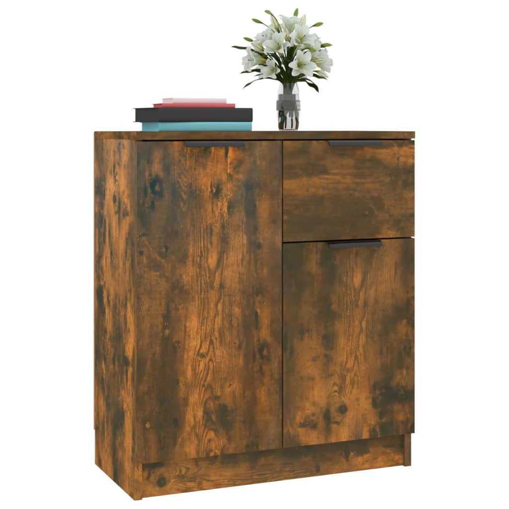 Skjenker 2 stk røkt eik 60x30x70 cm konstruert tre