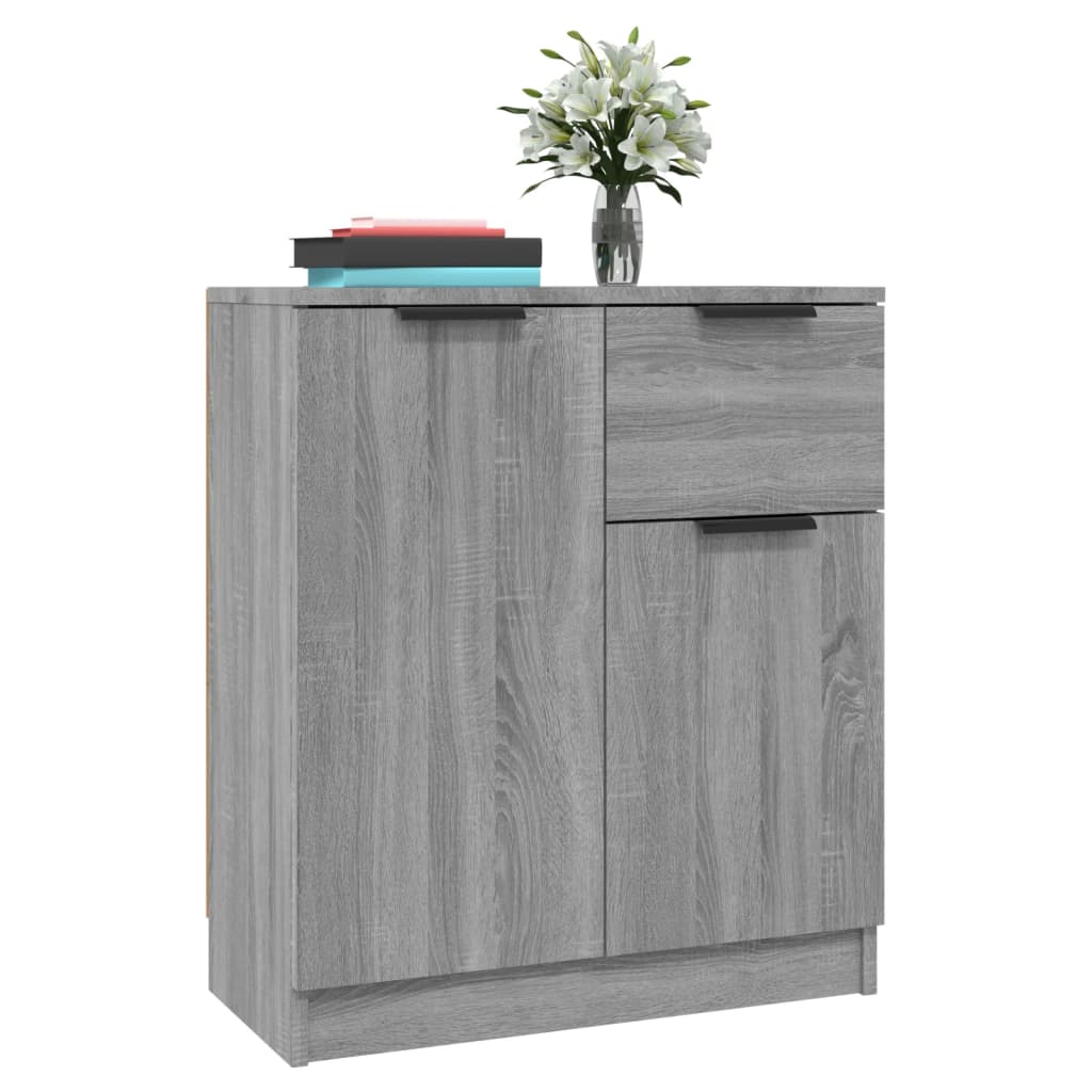 Skjenker 2 stk grå sonoma 60x30x70 cm konstruert tre