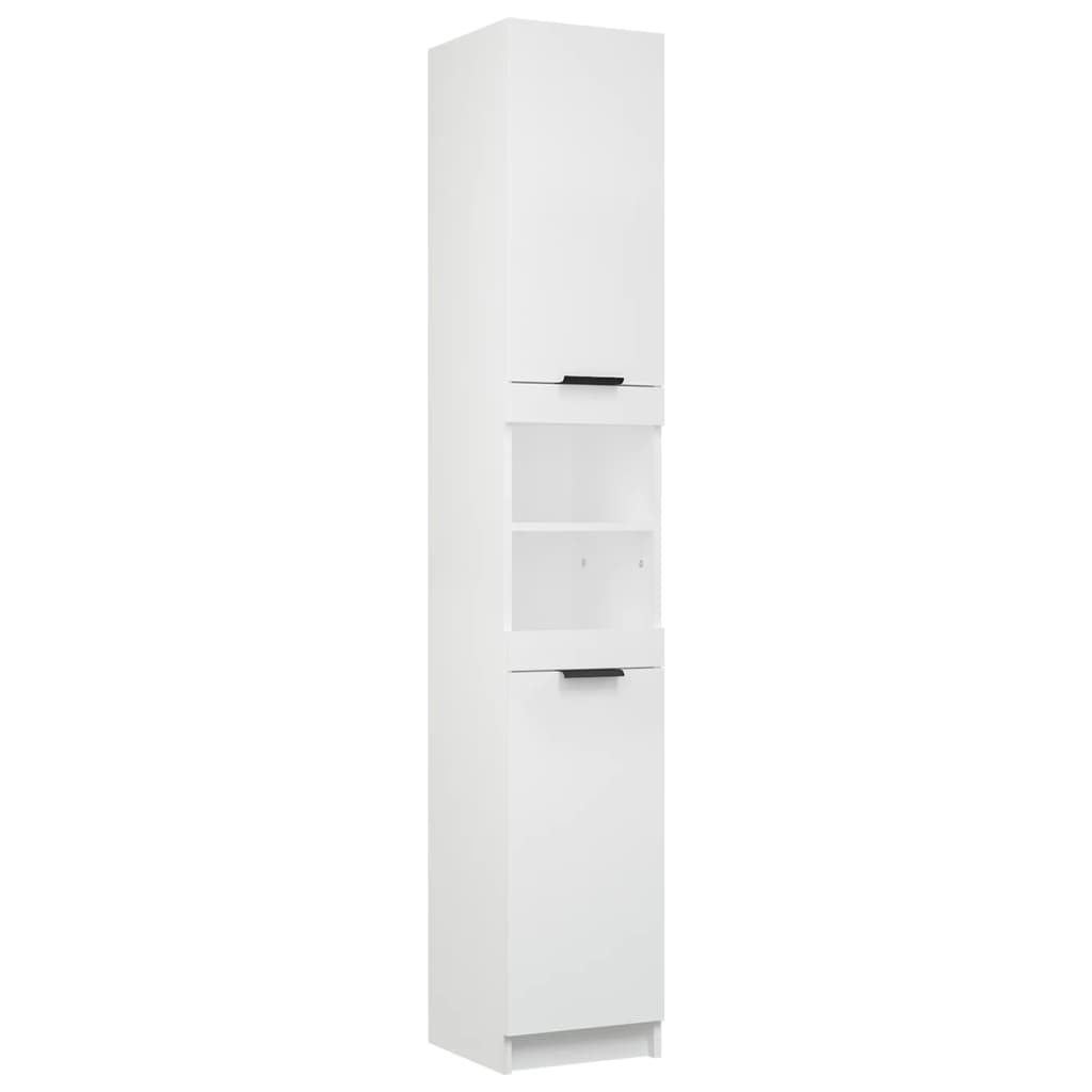 3115852 vidaXL Baderomsskapsett 5 deler hvit konstruert tre