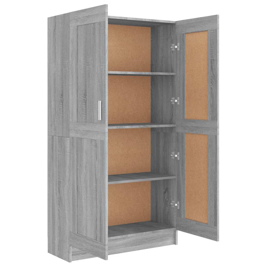 Bokhylle grå sonoma 82,5x30,5x150 cm konstruert tre