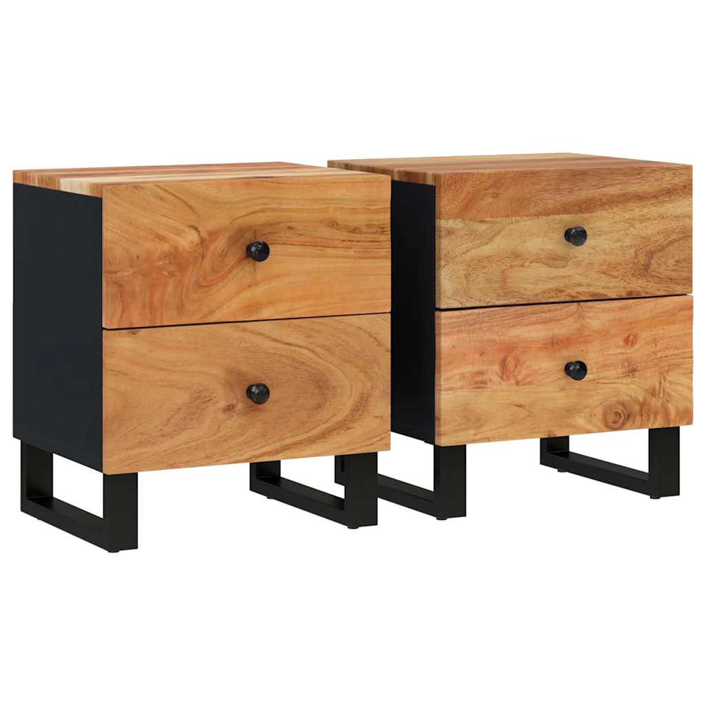 Nattbord 2 stk 40x33x46 cm heltre akasie