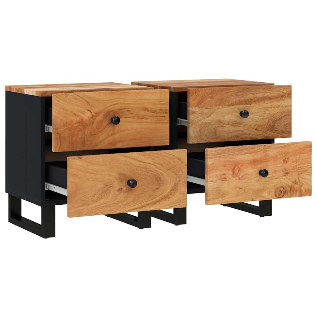 Nattbord 2 stk 40x33x46 cm heltre akasie