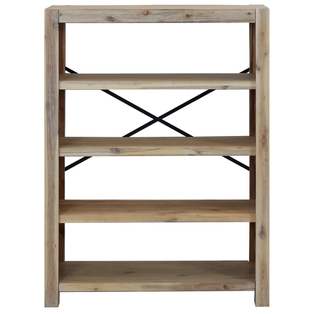 Bokhylle 4 etasjer 80x30x110 cm heltre akasie