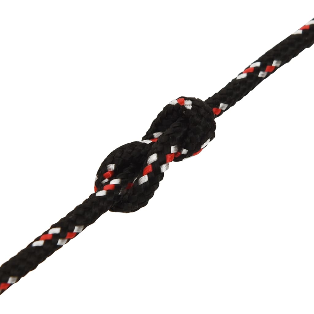 Båttau svart 4 mm 25 m polypropylen