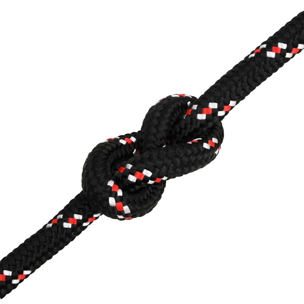 Båttau svart 20 mm 25 m polypropylen