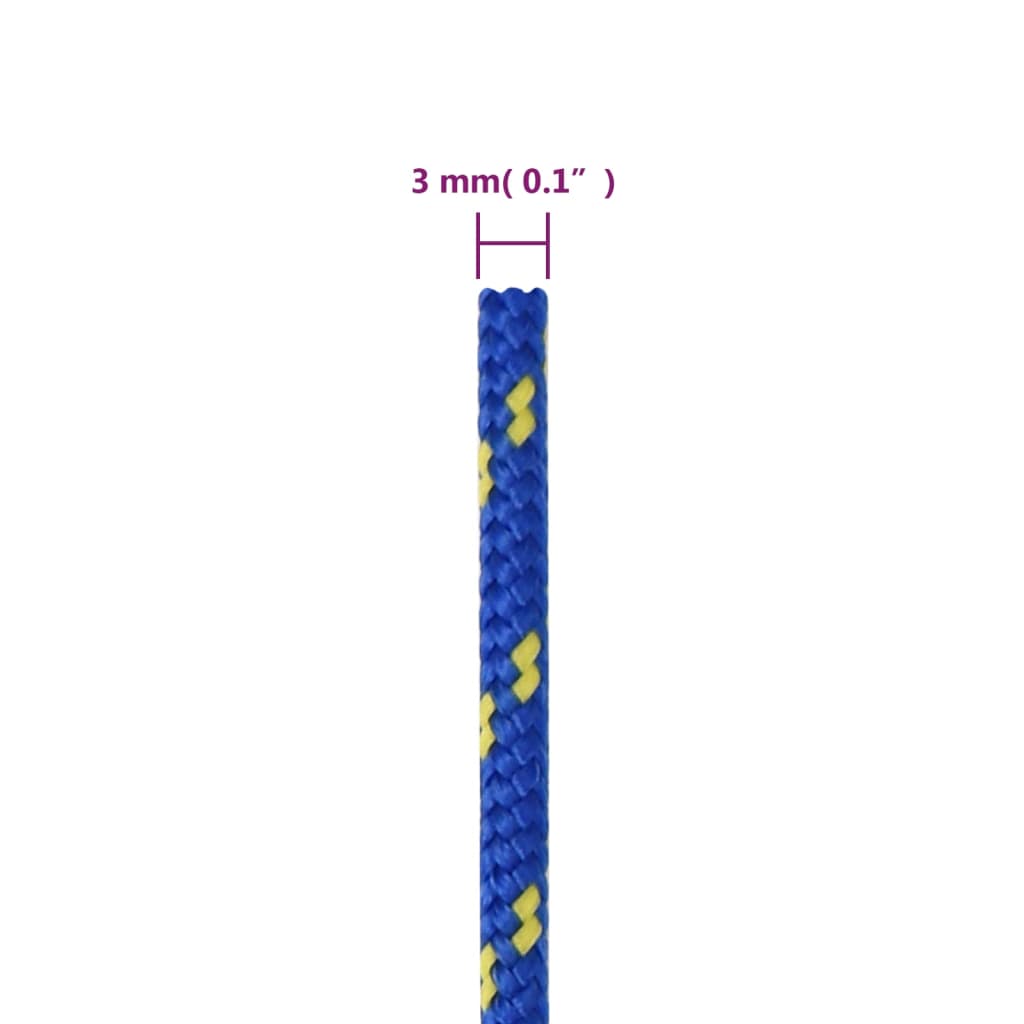 Båttau blå 3 mm 25 m polypropylen