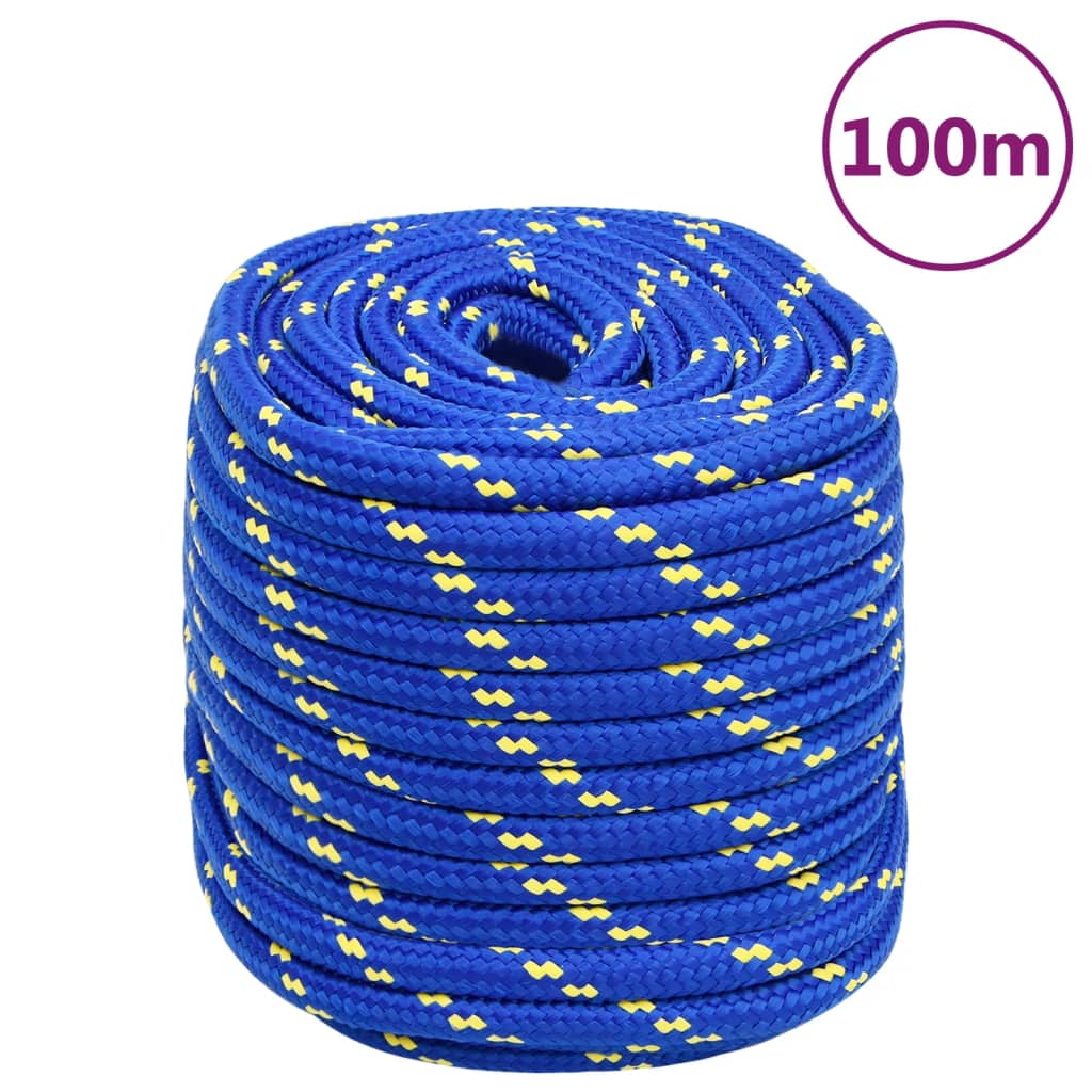 Båttau blå 16 mm 100 m polypropylen