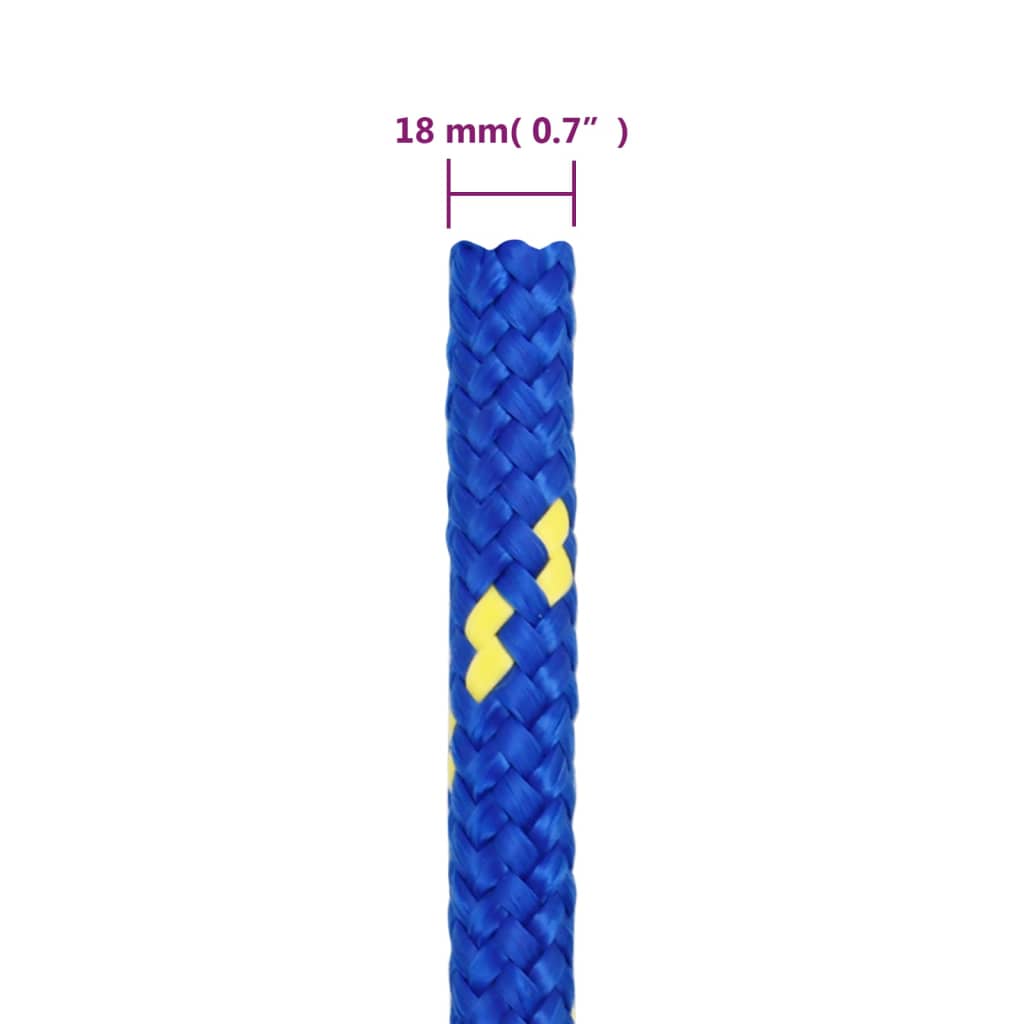 Båttau blå 18 mm 25 m polypropylen