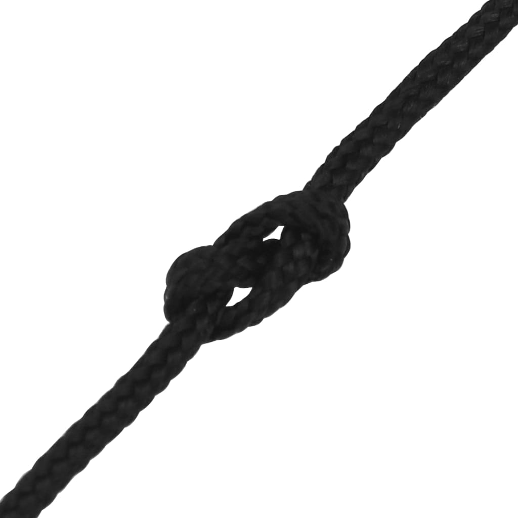 Båttau helsvart 4 mm 250 m polypropylen vidaXL