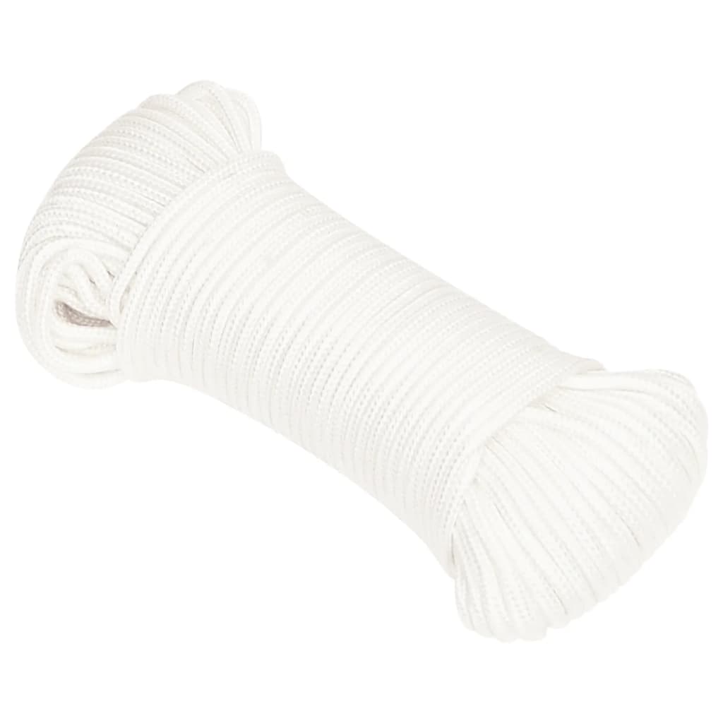 Båttau helhvit 5 mm 100 m polypropylen vidaXL